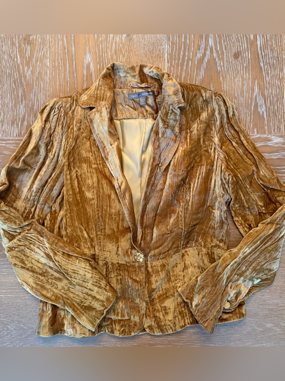 EUC True Meaning Crushed Velvet Jacket, 12